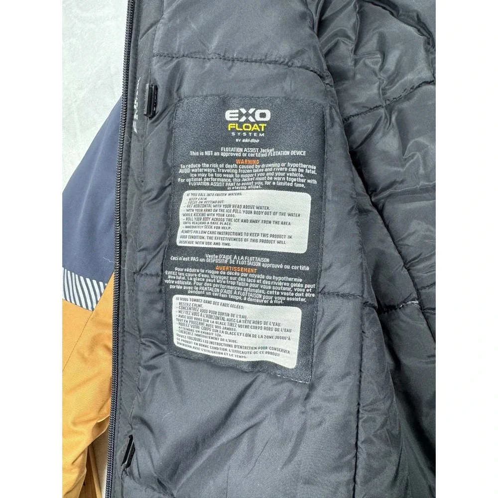 Ski-Doo Vasa jacket Women's Medium Dark Gray Tan Long Sleeve‎ Full Zip Outdoor